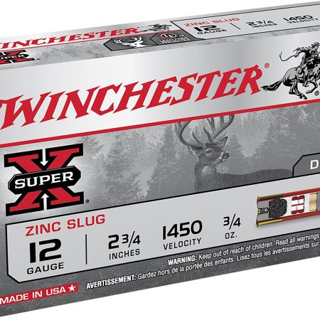 Winchester Ammo X12RS15LF Super X  12Gauge 2.75" 3/4oz Zinc Slug Shot 5 Box/50 Case