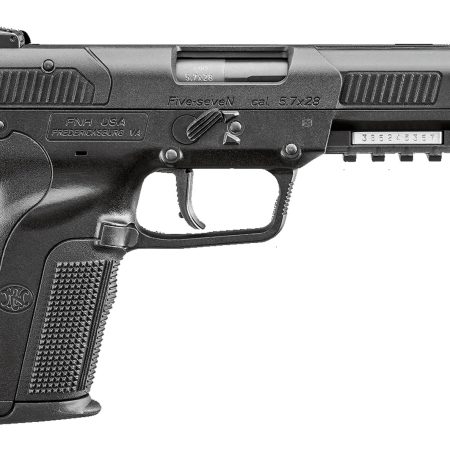 FN 3868929302 Five-seveN *CA Compliant 5.7x28mm 10+1 4.80" Black Steel Barrel, Black Serrated Steel Slide, Matte Black Polymer Frame w/Picatinny Rail, Black Textured Polymer Grip, Ambidextrous