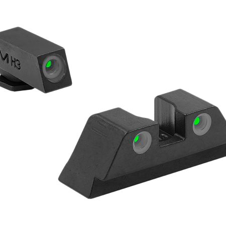 Meprolight USA 102223101 Tru-Dot Sight Set Green Tritium Front & Rear, Compatible w/Glock Frame 17/19/22/23/24/25/28/31/32/33/34/35/37/38/39