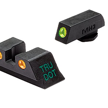 Meprolight USA 102243301 Tru-Dot Sight Set Green Tritium Front/Orange Tritium Rear, Compatible w/Glock 17/19/22/23/24/25/28/31/32/33/34/35/37/38/39