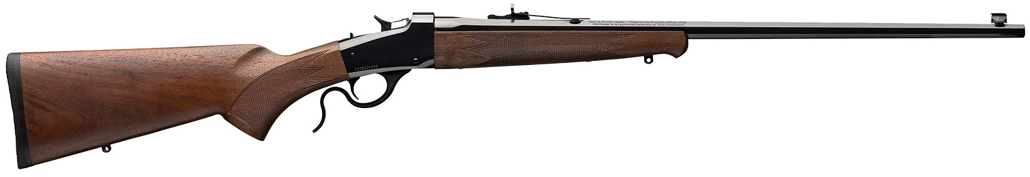 Winchester Guns 524100102 Model 1885 Low Wall Hunter 22 LR 1rd 24" Octagon Barrel Brushed Polish Blued Rec Satin Walnut Fixed Pistol Grip Stock Right Hand (Full Size)