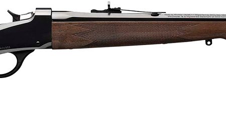 Winchester Guns 524100104 Model 1885 Low Wall Hunter 22 WMR 1rd 24" Octagon Barrel Brushed Polish Blued Rec Satin Walnut Fixed Pistol Grip Stock Right Hand (Full Size)