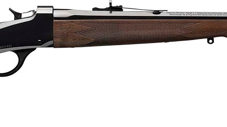 Winchester Guns 524100170 Model 1885 Low Wall Hunter 17 HMR 1rd 24" Octagon Barrel Brushed Polish Blued Rec Satin Walnut Fixed Pistol Grip Stock Right Hand (Full Size)