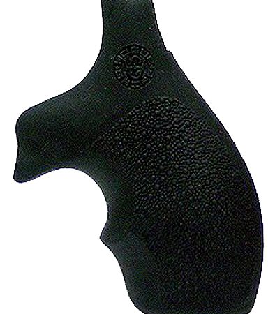 Hogue 61000 Rubber Bantam  Black Rubber with Finger Groove for S&W J Frame with Round Butt