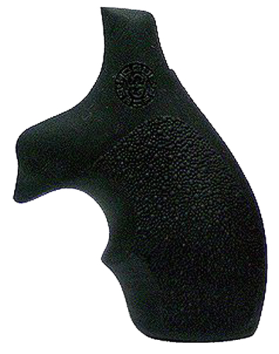 Hogue 61000 Rubber Bantam Black Rubber with Finger Groove for S&W J Frame with Round Butt