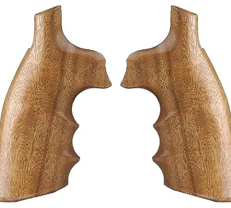 Hogue 10200 Fancy Hardwood  Brown Goncalo Alves Hardwood with Finger Grooves for S&W K, L Frame with Square Butt