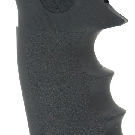 Hogue 47000 Monogrip Finger Grooves Black Rubber with Finger Grooves for Colt King Cobra, Anaconda
