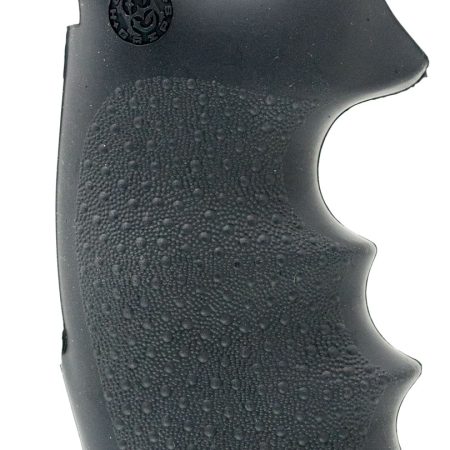 Hogue 25002 Conversion Monogrip  Black Rubber with Finger Grooves for S&W N Frame with Round Butt