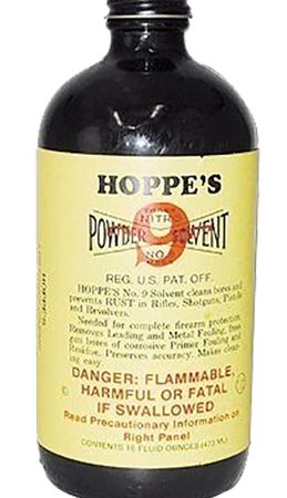 Hoppe's 916 No. 9 Bore Cleaner Removes Carbon Powder & Lead Fouling Child Proof Cap  1 Pint (16 oz.) Bottle 10 Per Pack