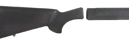 Hogue 08712 OverMolded Combo Kit Black Synthetic with Forend for Remington 870
