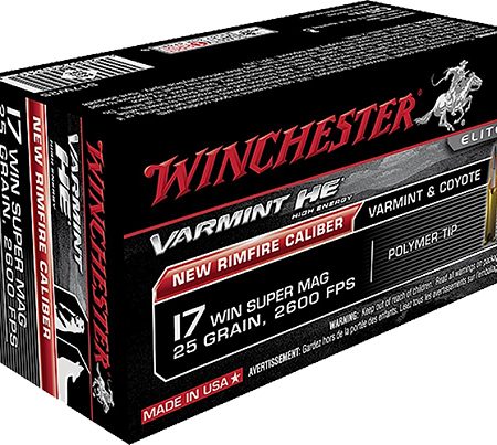Winchester Ammo S17W25 Varmint HE  17WSM 25gr Polymer Tip 50 Per Box/10 Case