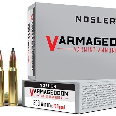 Nosler 40272 Varmageddon  308Win 110gr Flat Base Tipped 20 Per Box/10 Case