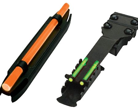 HiViz C4001 C-Series Magnetic Turkey/Deer Sight Set  Black | Orange Fiber Optic Front Sight Green Fiber Optic Rear Sight