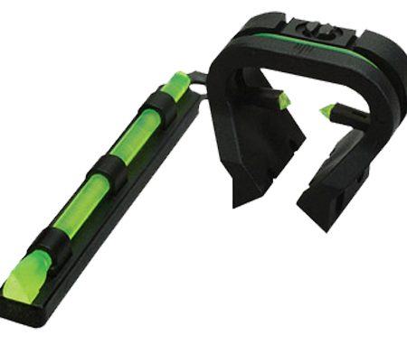 HiViz TT1001 Tri-Viz Turkey/Deer Sight Set  Black | Green Fiber Optic