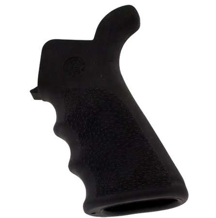 Hogue 15020 OverMolded Beavertail Cobblestone Black Rubber with Finger Grooves for AR-15, M16