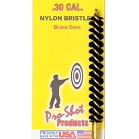Pro-Shot 30NR Bore Brush  .30/ 7.62mm Cal Rifle #8-32 Thread Nylon Bristles Brass Core