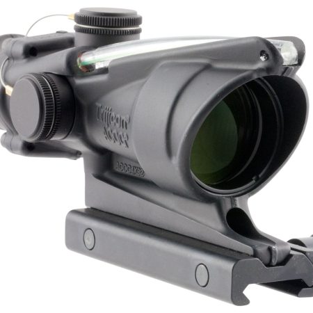 Trijicon 100224 ACOG  Black Hardcoat Anodized 4x32mm Illuminated Green Horseshoe .223/5.56 BDC Reticle