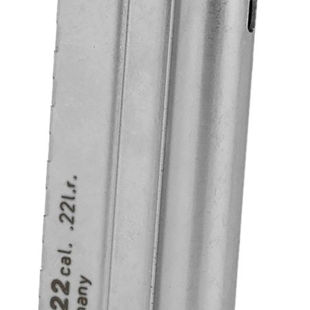 Walther Arms 512604 P22  10rd Detachable w/Finger Rest 22 LR Black Steel