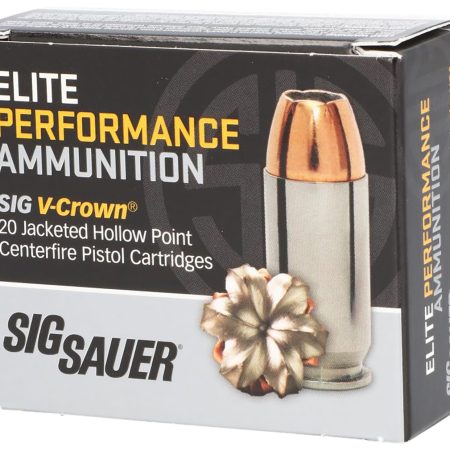 Sig Sauer E40SW120 Elite Performance  40S&W 165gr V-Crown Jacketed Hollow Point 20 Per Box/10 Case