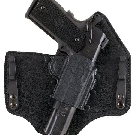 Galco KT600B KingTuk Deluxe IWB Black Kydex/Leather Compatible w/Glock 42 UniClip Mount Right Hand