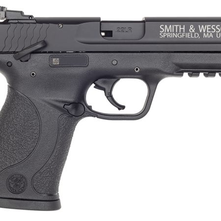Smith & Wesson 108390 M&P 22  Compact Frame 22 LR 10+1, 3.60" Black Steel Barrel, Black Hard Coat Anodized Serrated Slide, Black Polymer Frame w/Picatinny Rail Frame & Grip, Ambidextrous, Thumb Safety