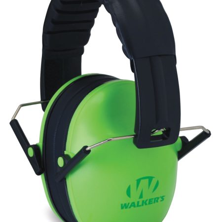 Walker's GWPFKDMLG Baby & Kids Folding Muff 23 dB Over the Head Lime Green/Black Polymer