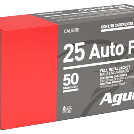 Aguila 1E252110 Target & Range Handgun 25ACP 50gr Full Metal Jacket 50 Per Box/20 Case