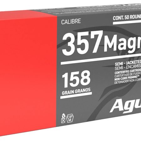 Aguila 1E572823 Target & Range Handgun 357Mag 158gr Semi Jacketed Soft Point 50 Per Box/20 Case
