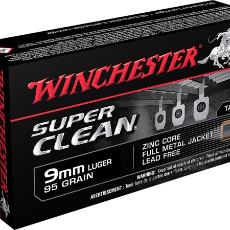 Winchester Ammo W9MMLF Super Clean  9mmLuger 95gr Lead Free Full Metal Jacket 50 Per Box/10 Case