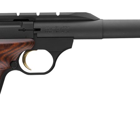 Browning 051499490 Buck Mark Hunter 22 LR 10+1 7.25" Tapered Bull Barrel, Matte Black Optic Ready/Serrated Steel Slide, Matte Black Aluminum Frame, Laminate Cocobolo Grips