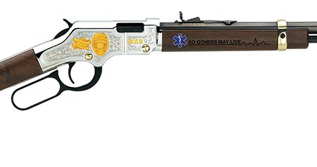 Henry H004EMS Golden Boy EMS Tribute Edition 22 LR, 16 LR/21 Short, 20" Blued 20" Octagon Steel Barrel,  Nickel-Plated Steel Engraved Receiver, American Walnut Stock Engraved, Right Hand