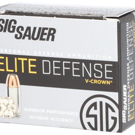 Sig Sauer E9MMA120 Elite Performance  9mmLuger 115gr V-Crown Jacketed Hollow Point 20 Per Box/10 Case