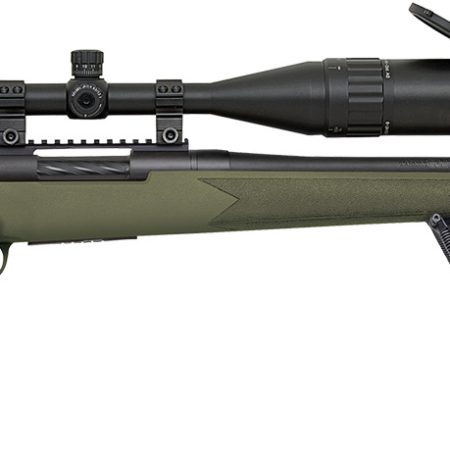 Mossberg 27924 Patriot Night Train 308 Win Caliber with 5+1 Capacity, 22" Threaded/Fluted Barrel, Matte Blued Metal Finish & OD Green Synthetic Stock Right Hand (Full Size) Includes 6-24x50mm Scope