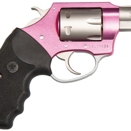 Charter Arms 52330 Pathfinder Pink Lady Small Frame 22 WMR 8 Shot 2" Stainless Steel Barrel, Pink Cerakote Aluminum Frame,  Stainless Cylinder, Black Finger Grooved Rubber Grip, Exposed Hammer