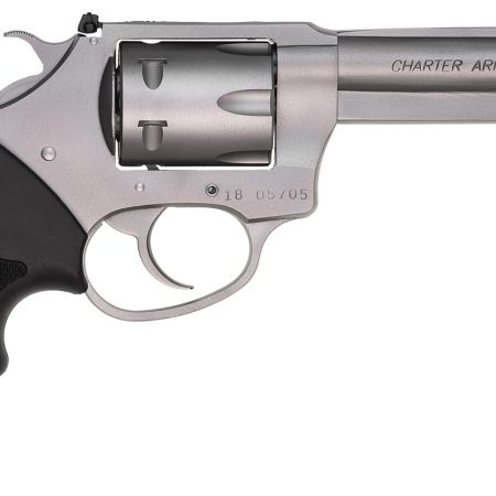 Charter Arms 72342 Pathfinder Target 22 Mag, 8rd 4.20" Matte Stainless Steel Barrel & Cylinder, Anodized Aluminum Frame w/Black Finger Grooved Rubber Grip, Exposed Hammer