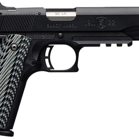 Browning 051820490 1911-22 Black Label SR Full Size 22 LR 10+1, 4.88" Stainless Steel Threaded Barrel, Matte Black Serrated Slide & Polymer Frame w/Beavertail & Picatinny Rail