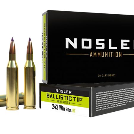 Nosler 40050 Ballistic Tip  243Win 90gr Spitzer Ballistic Tip 20 Per Box/10 Case