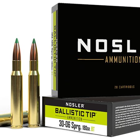 Nosler 40072 Ballistic Tip  30-06Springfield 180gr Spitzer Ballistic Tip 20 Per Box/10 Case