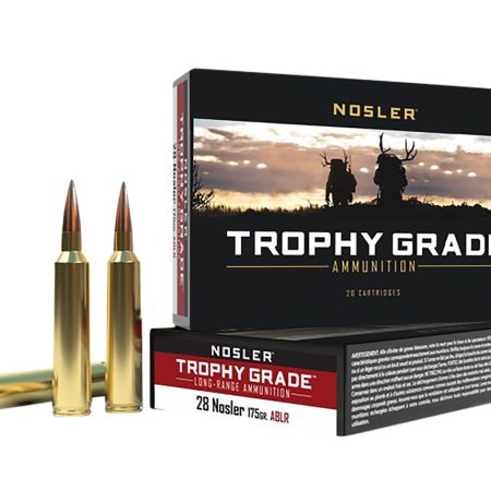 Nosler 60155 Trophy Grade Long-Range 28Nosler 175gr Nosler Spitzer AccuBond Long Range 20 Per Box/10 Case