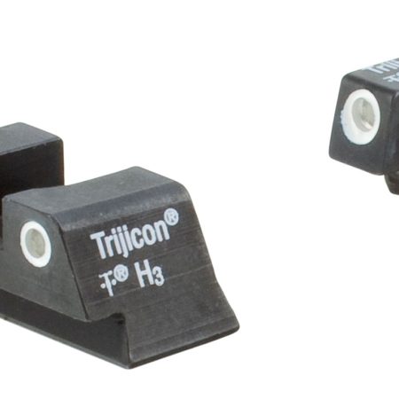 Trijicon 600777 Bright & Tough Night Sights  Green/Tritium White Outline Front Sight-Green/Tritium White Outline Rear Sight Glock 42/43 Small Frame