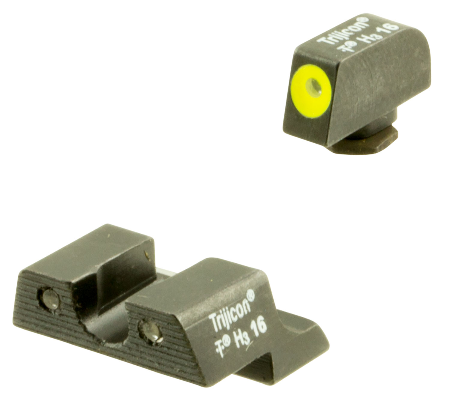 Trijicon 600784 HD Night Sights Green/Tritium Yellow Outline Front Sight-Green Tritium Black Outline Rear Sight Glock 42/43 Small Frame