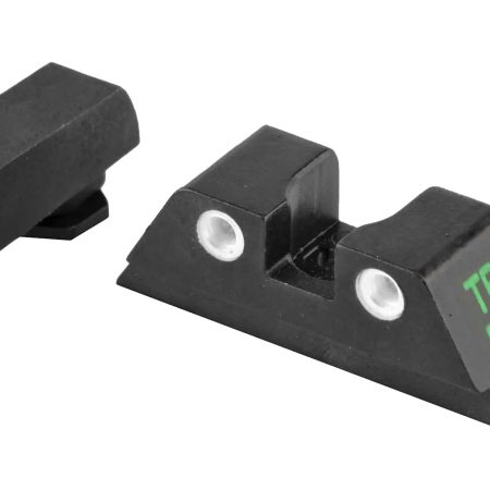 Meprolight USA 102243201 Tru-Dot Sight Set Green Tritium Front/Yellow Tritium White Rear Sight Compatible w/Glock 17/17L/19/22/23