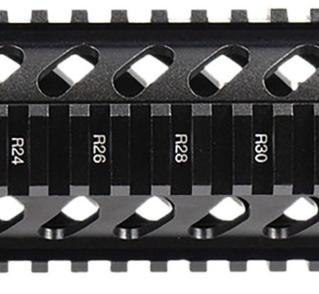 Aim Sports MT061 AR Handguard  10" Mid-Length Style Made of Aluminum with Black Anodized Finish & Quad Rail