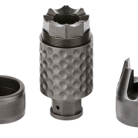 Spikes Tactical SAKB0200 Barking Spider2 Muzzle Brake Black Nitride 4140 Chromoly Steel with 5/8"-24 tpi Threads, 3.75" OAL & 1.40" Diameter for 30 Cal